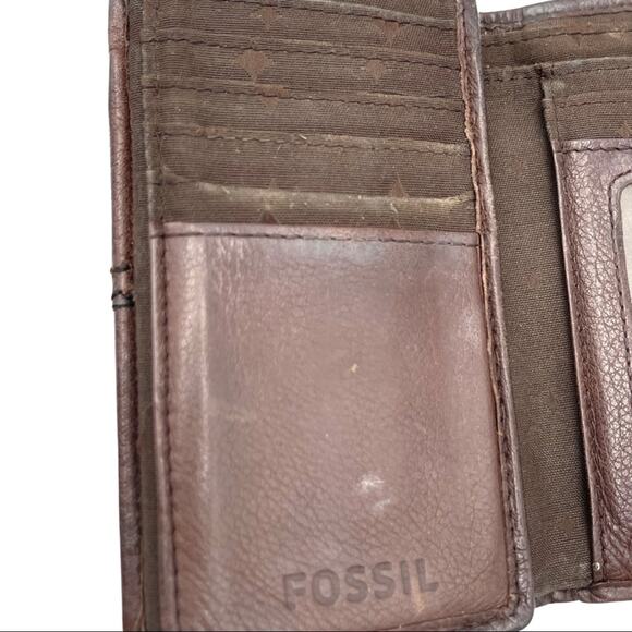 VINTAGE - FOSSIL tri-fold mini wallet card holder - Picture 6 of 12